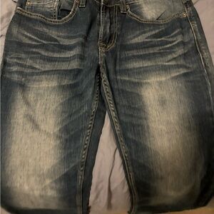 buffalo six x jeans David Bitton Slim Straight Stretch Size W29 L30 Blue Denim